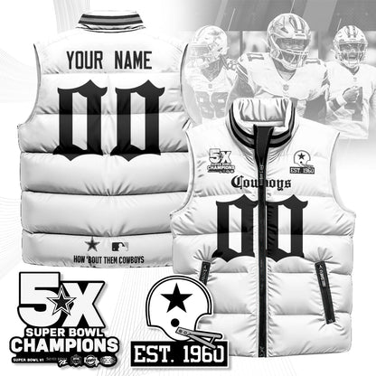 DAL Gothic 5-Time Champions Unisex Puffer Vest