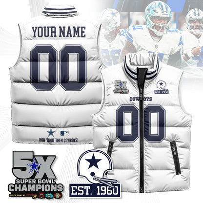 DAL 5-Time Champions Unisex Custom Puffer Vest