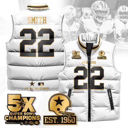 DAL 5-Time Champions Gold Unisex Puffer Vest