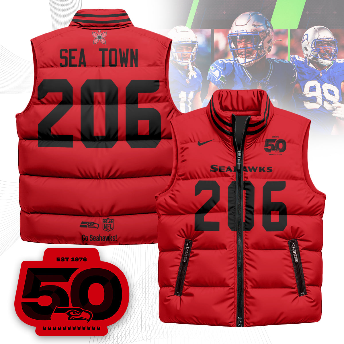 SEA 'Stranger Things Edition' Unisex Puffer Vest
