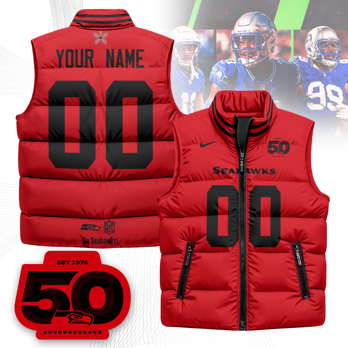 SEA 'Stranger Things Edition' Unisex Puffer Vest