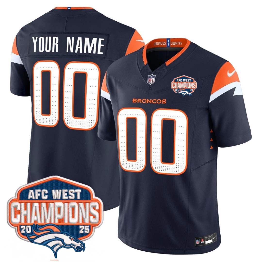 DEN AFC West Champions Patch Vapor Limited Jersey V2 - Stitched