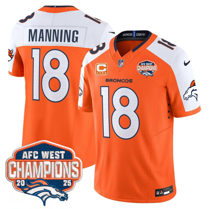 DEN AFC West Champions Patch Vapor Limited Jersey V2 - Stitched