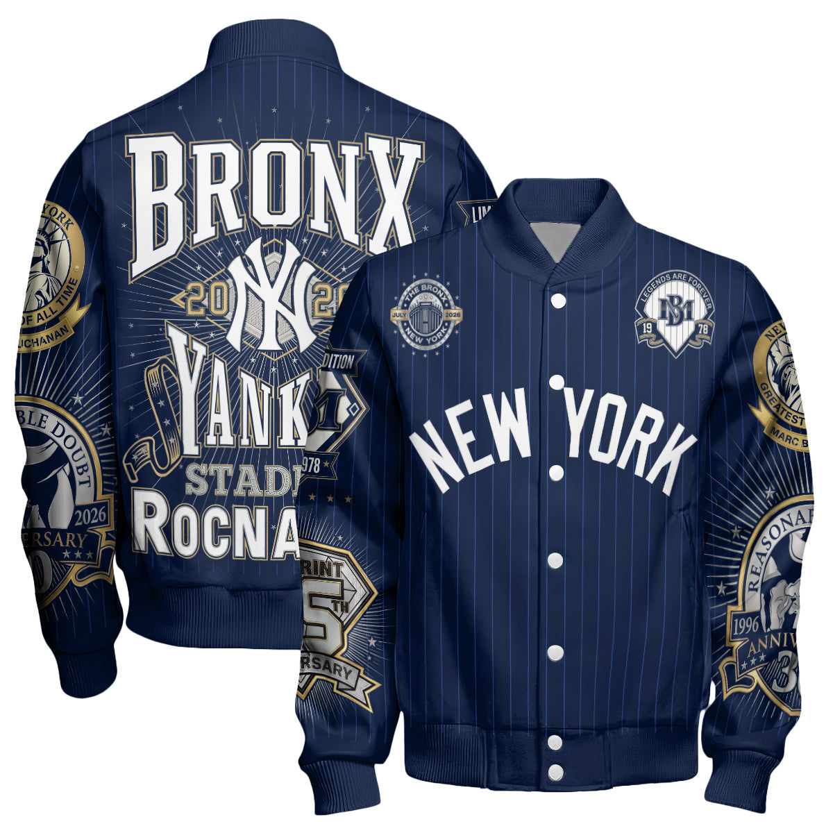 NYY x Jay Z Limited Edition Varsity Jacket - Printed