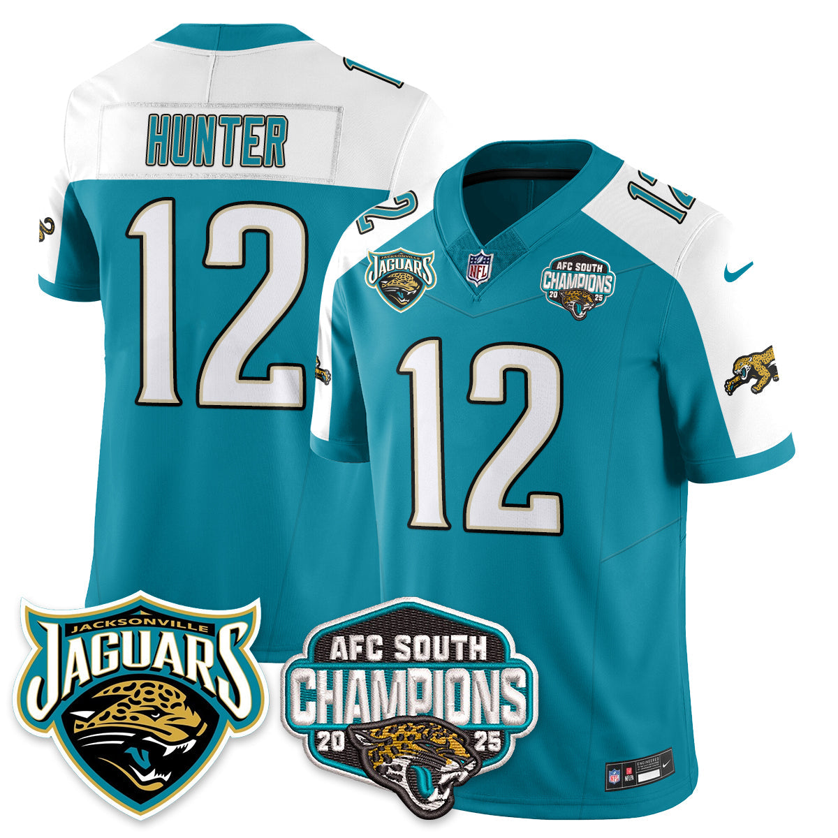 DET AFC South Division Champions Vapor Limited Throwback Jersey - Stitched