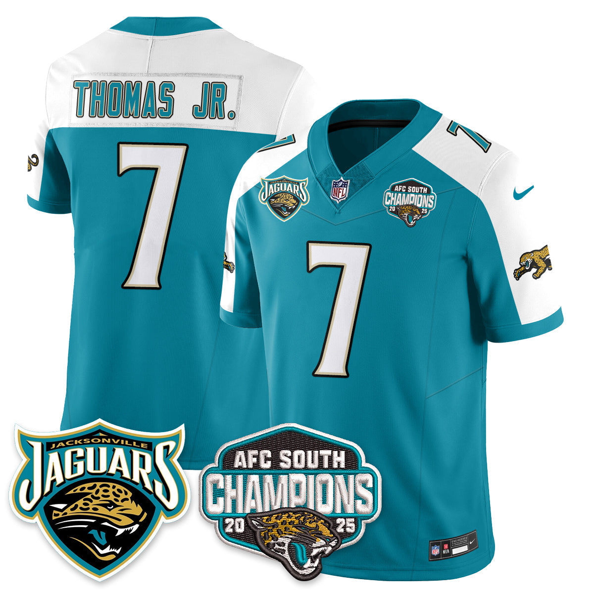 DET AFC South Division Champions Vapor Limited Throwback Jersey - Stitched