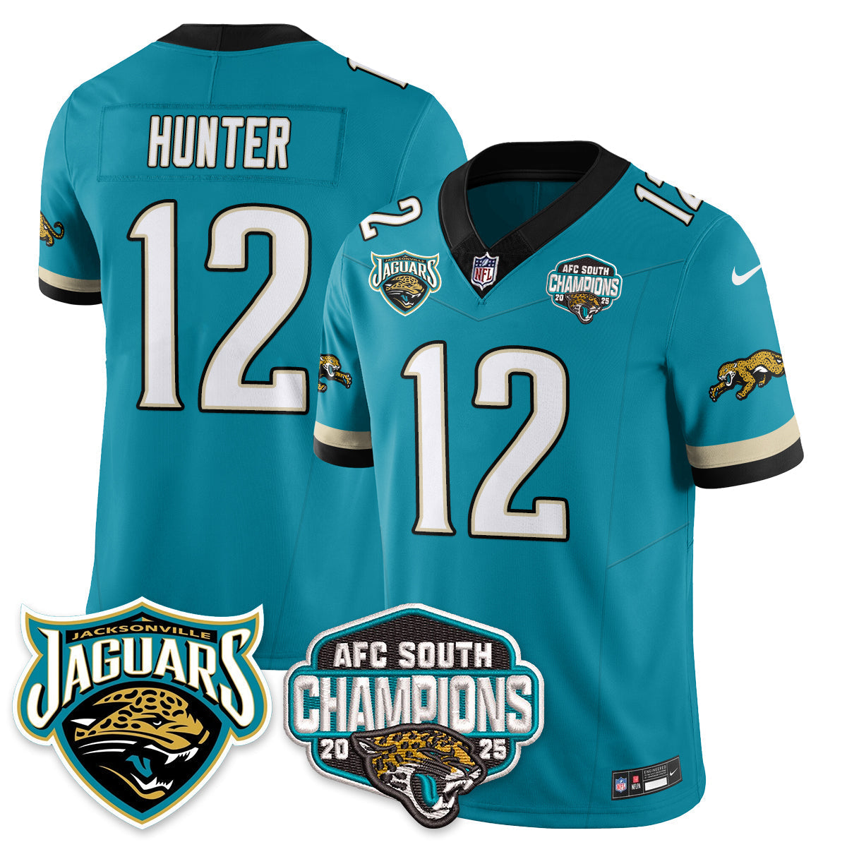 DET AFC South Division Champions Vapor Limited Throwback Jersey - Stitched