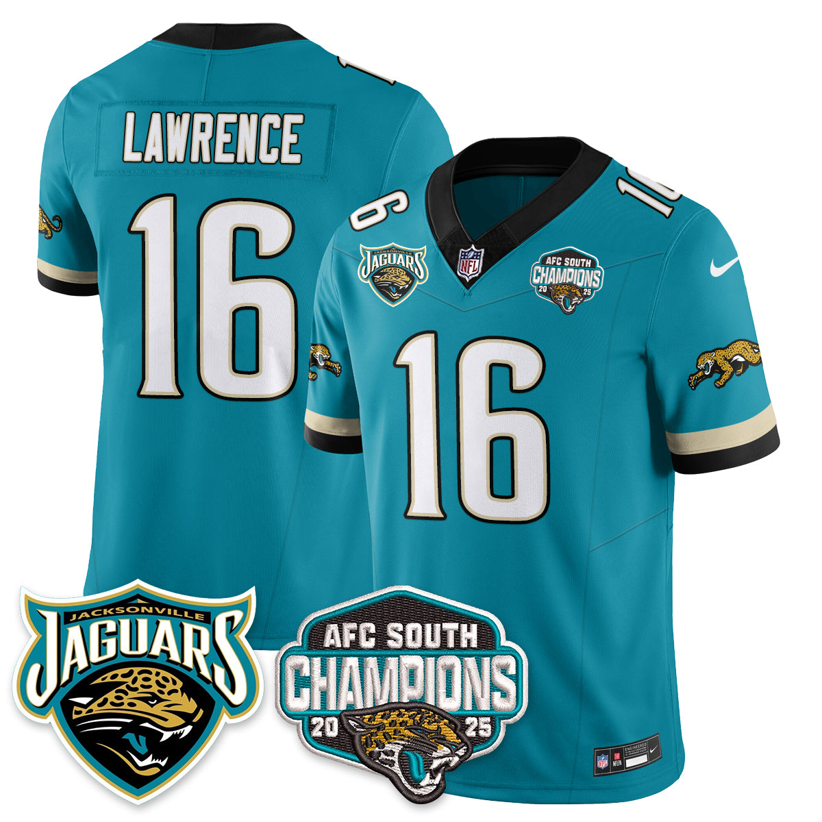 DET AFC South Division Champions Vapor Limited Throwback Jersey - Stitched