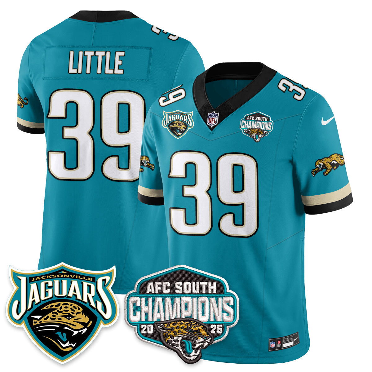 DET AFC South Division Champions Vapor Limited Throwback Jersey - Stitched