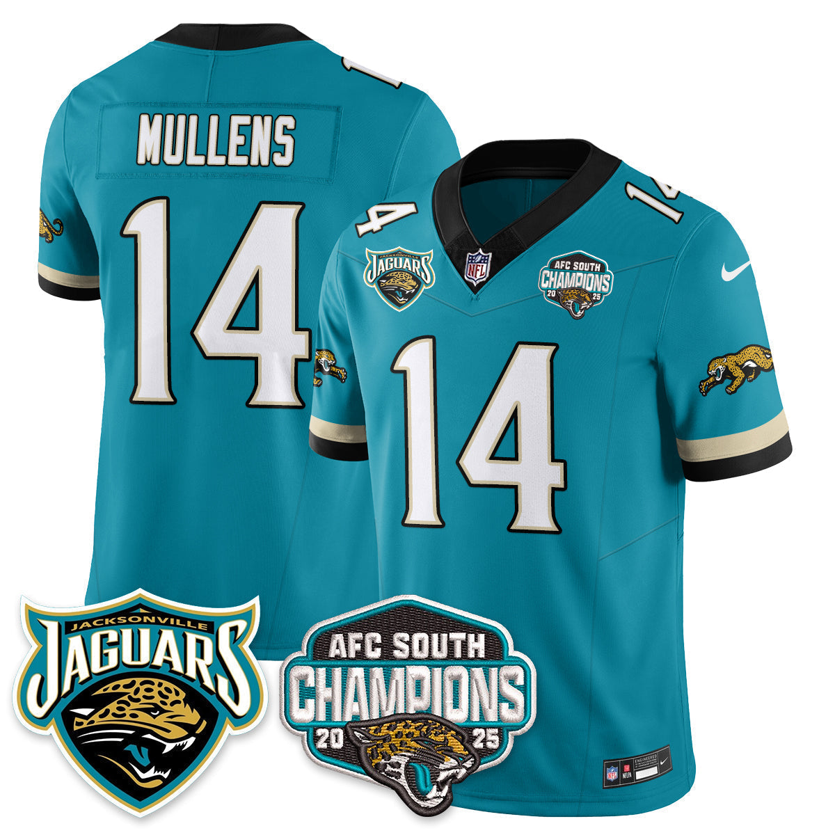 DET AFC South Division Champions Vapor Limited Throwback Jersey - Stitched