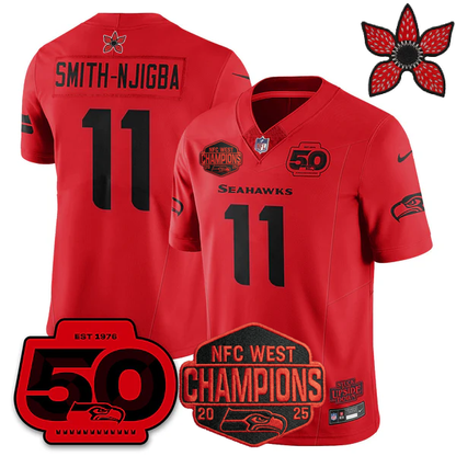 SEA 'Stranger Things Edition' 2026 NFC West Champions Jersey - Stitched