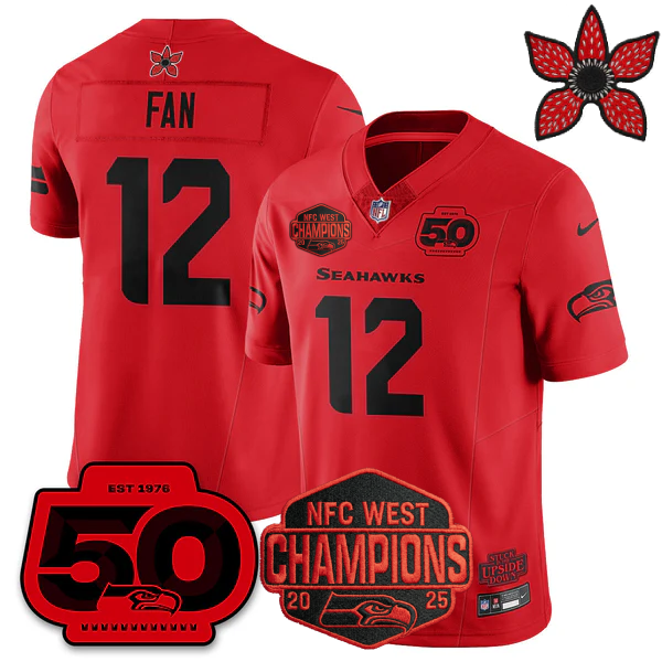 SEA 'Stranger Things Edition' 2026 NFC West Champions Jersey - Stitched