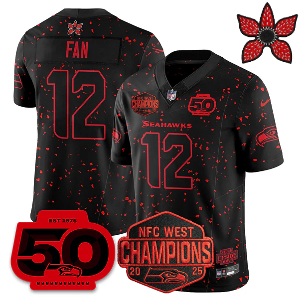 SEA 'Stranger Things Edition' 2026 NFC West Champions Jersey - Stitched