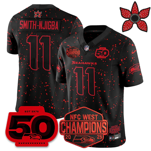 SEA 'Stranger Things Edition' 2026 NFC West Champions Jersey - Stitched