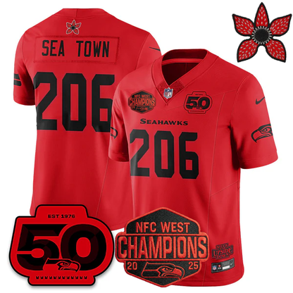 SEA 'Stranger Things Edition' 2026 NFC West Champions Jersey - Stitched
