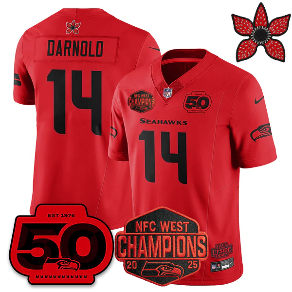 SEA 'Stranger Things Edition' 2026 NFC West Champions Jersey - Stitched