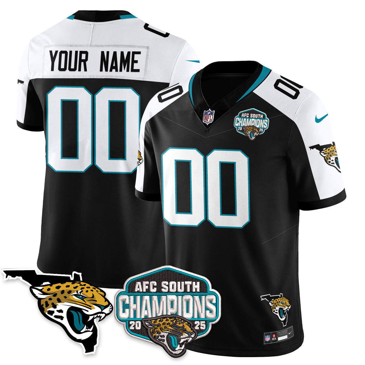 Custom DET AFC South Division Champions Vapor Limited Jersey - Stitched