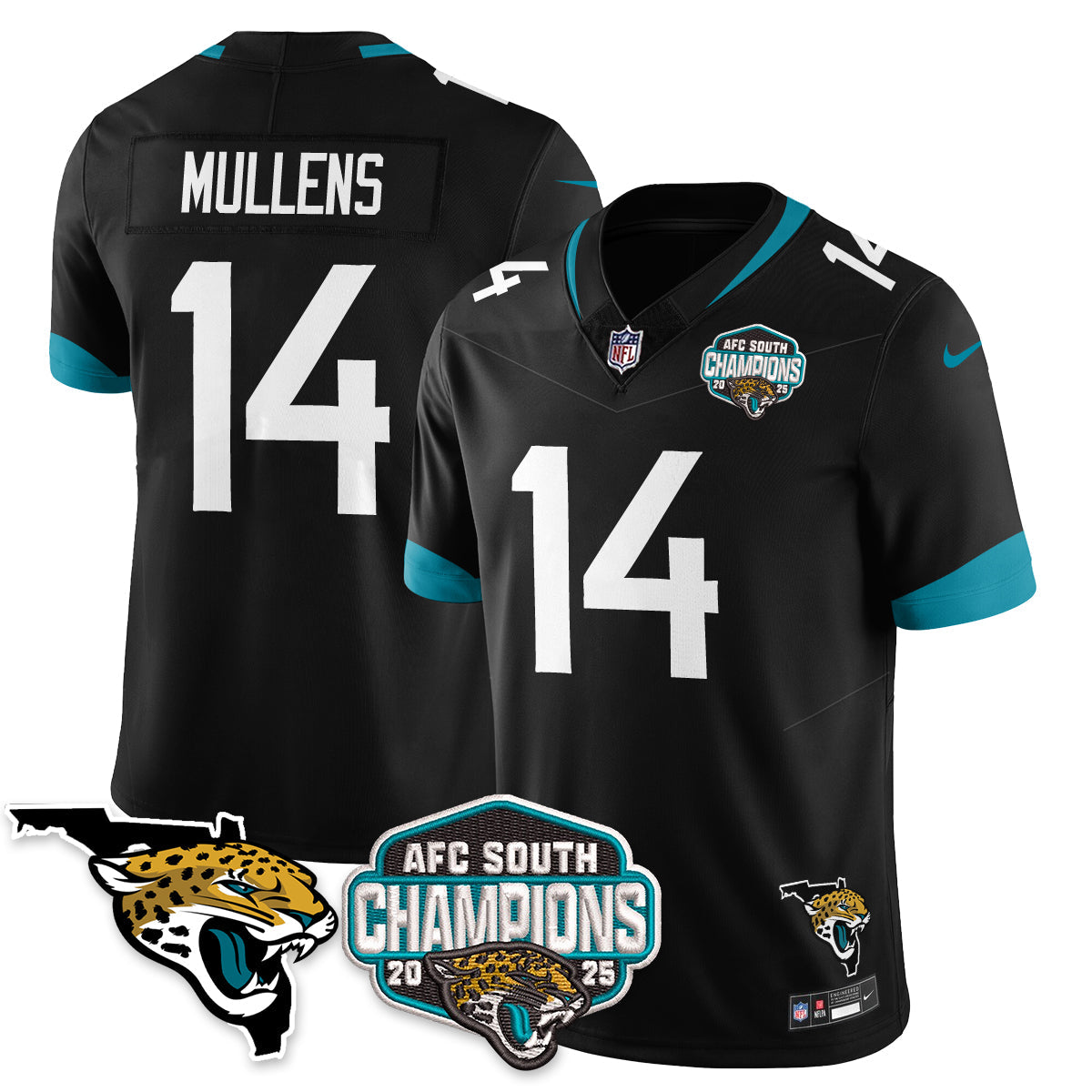 DET AFC South Division Champions Vapor Limited Jersey - Stitched