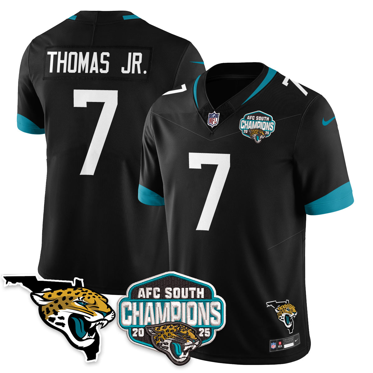 DET AFC South Division Champions Vapor Limited Jersey - Stitched