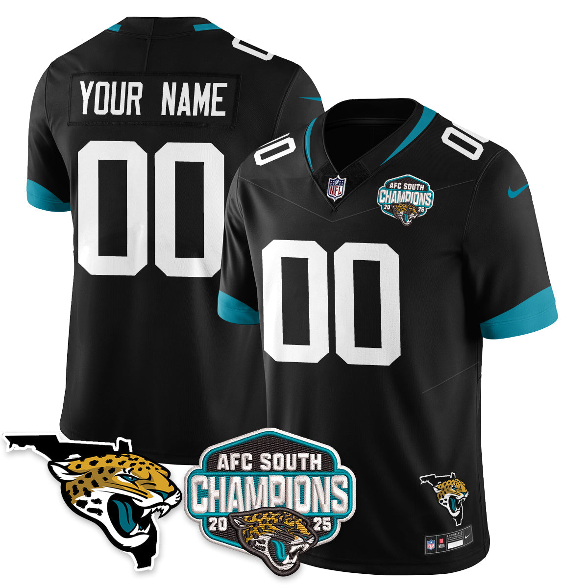 Custom DET AFC South Division Champions Vapor Limited Jersey - Stitched