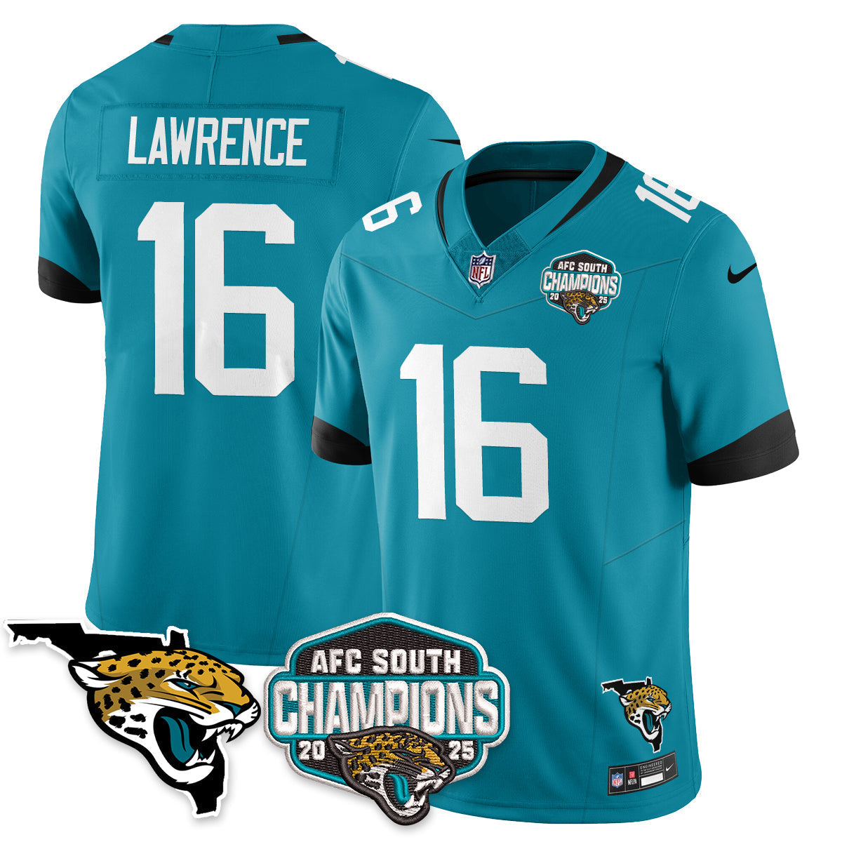 DET AFC South Division Champions Vapor Limited Jersey - Stitched