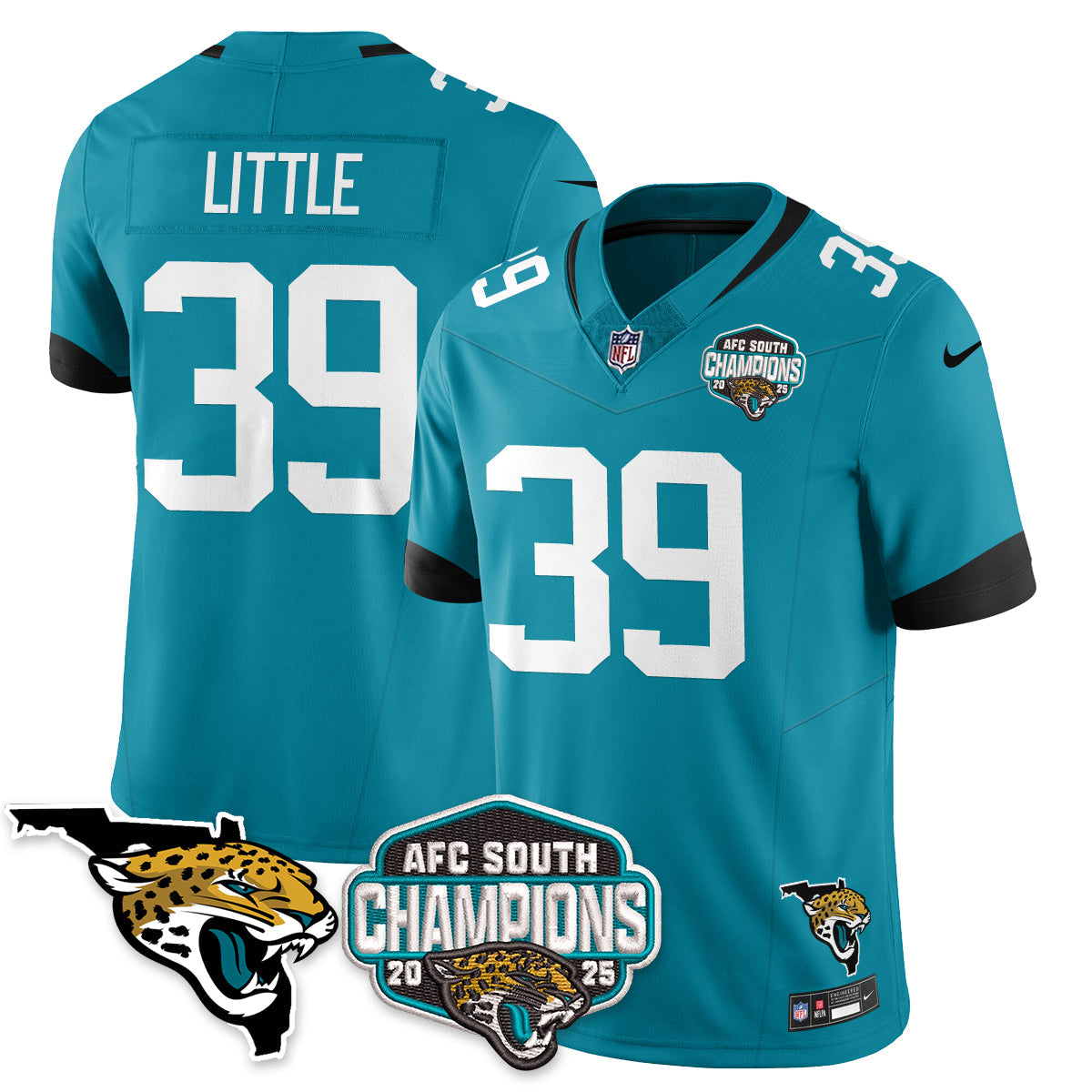 DET AFC South Division Champions Vapor Limited Jersey - Stitched