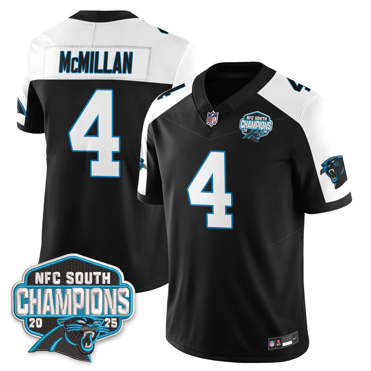 CAR NFC South Division Champions Vapor Limited Jersey n1 - Stitched
