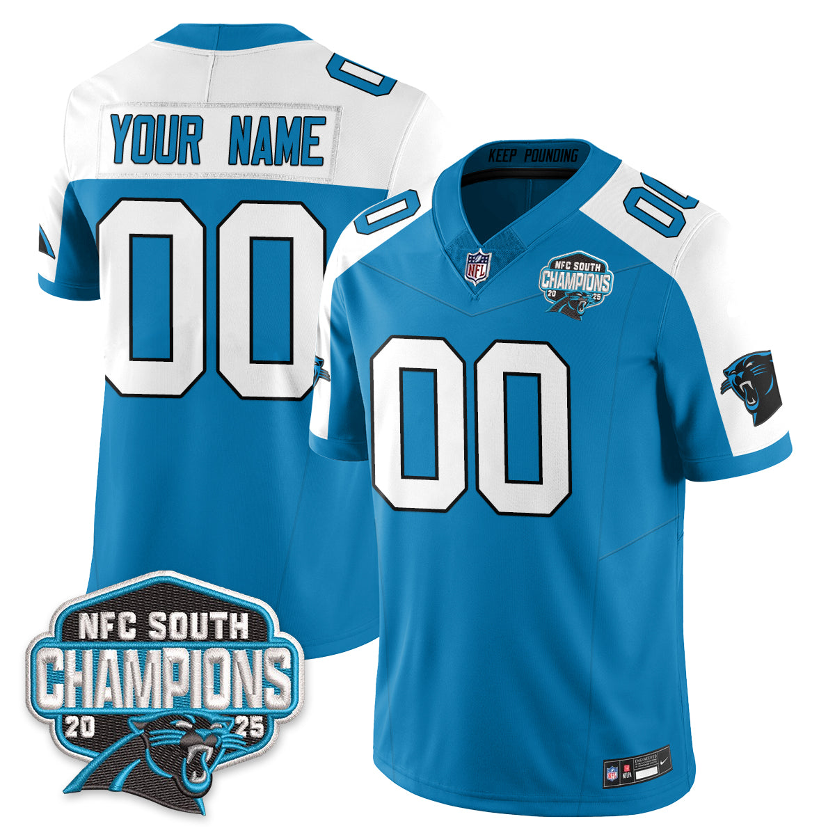 CAR NFC South Division Champions Vapor Limited Jersey n1 - Stitched