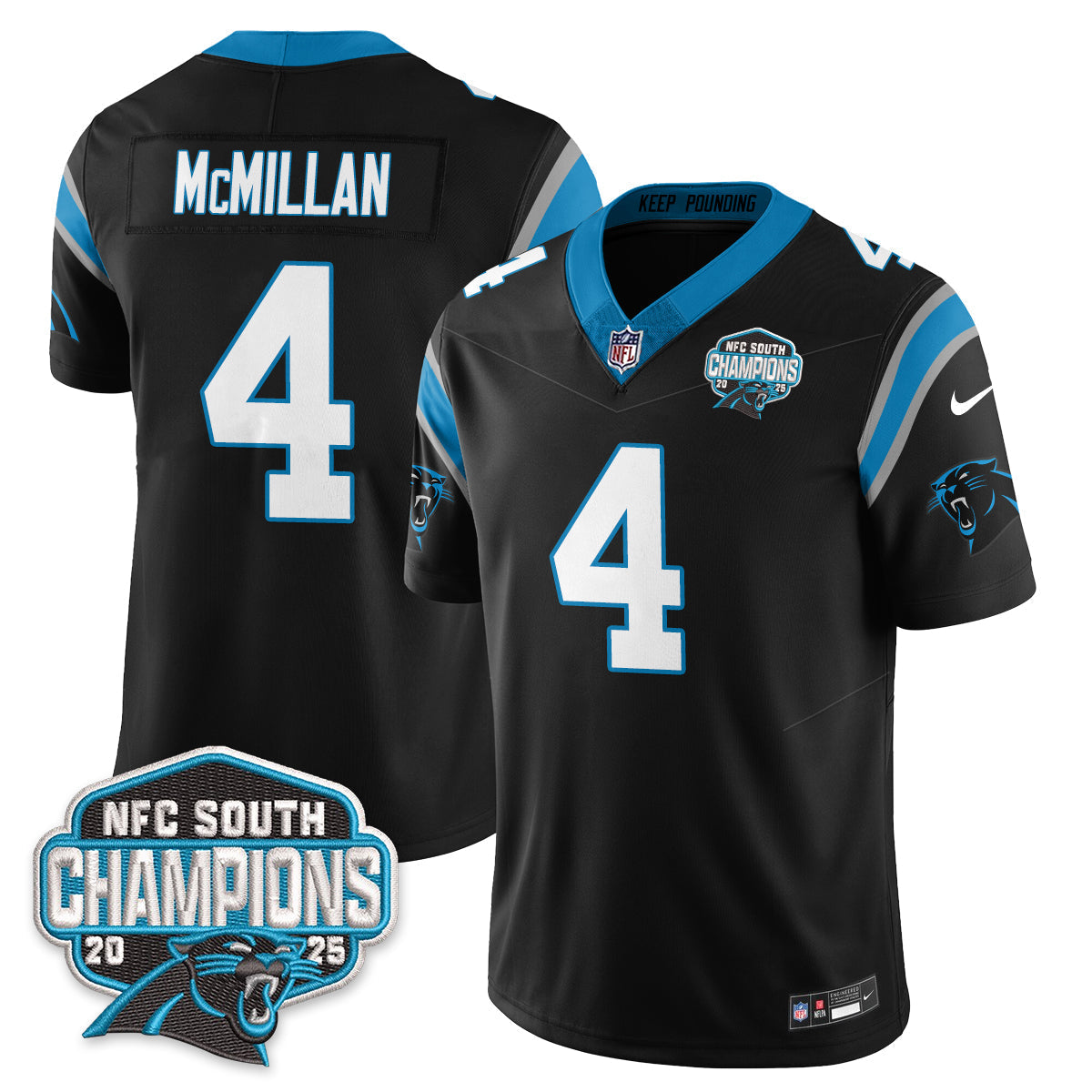 CAR NFC South Division Champions Vapor Limited Jersey n1 - Stitched