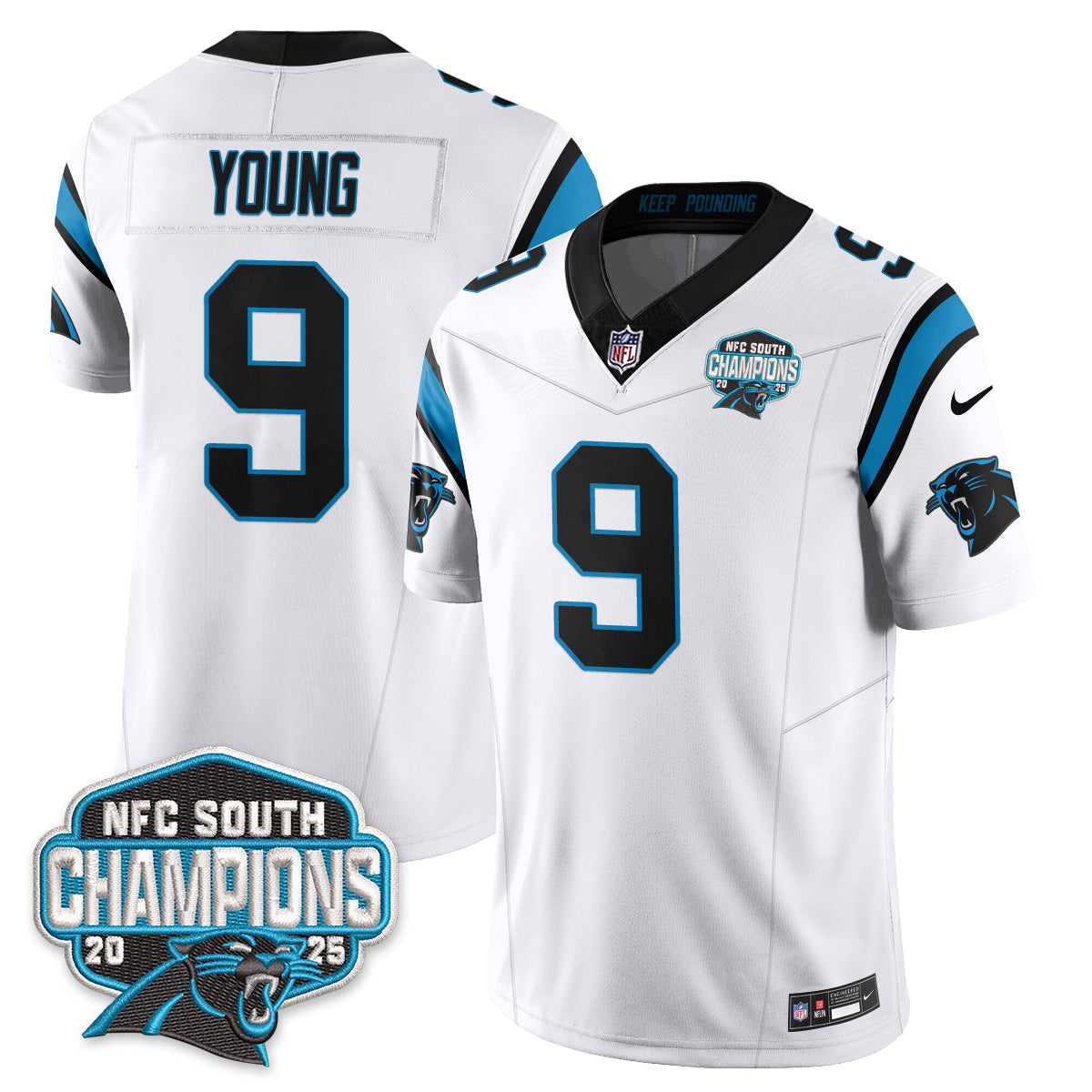 CAR NFC South Division Champions Vapor Limited Jersey n1 - Stitched