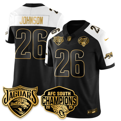 DET AFC South Division Champions Vapor Limited Gold Jersey - Stitched