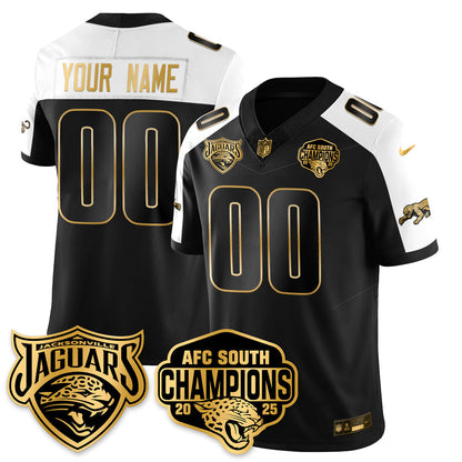 DET AFC South Division Champions Vapor Limited Gold Jersey - Stitched