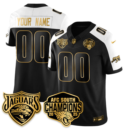 Custom DET AFC South Division Champions Vapor Limited Gold Jersey - Stitched