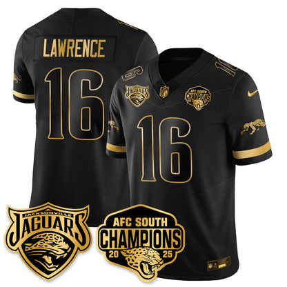 DET AFC South Division Champions Vapor Limited Gold Jersey - Stitched