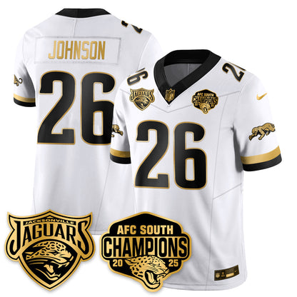 DET AFC South Division Champions Vapor Limited Gold Jersey - Stitched