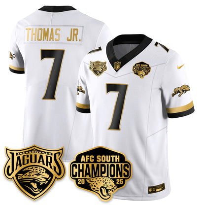 DET AFC South Division Champions Vapor Limited Gold Jersey - Stitched