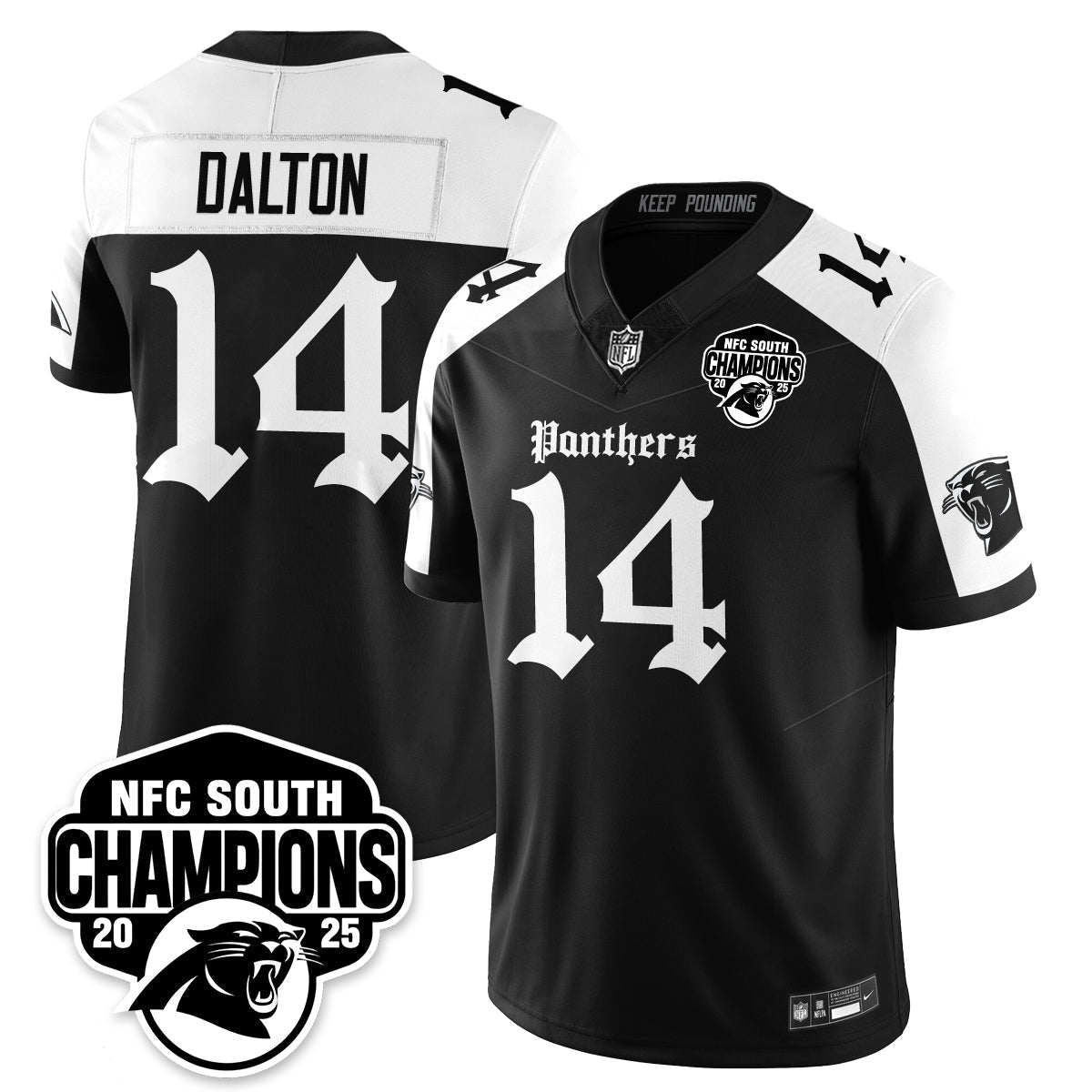CAR Gothic NFC South Division Champions Vapor Limited Gothic Jersey - Stitched