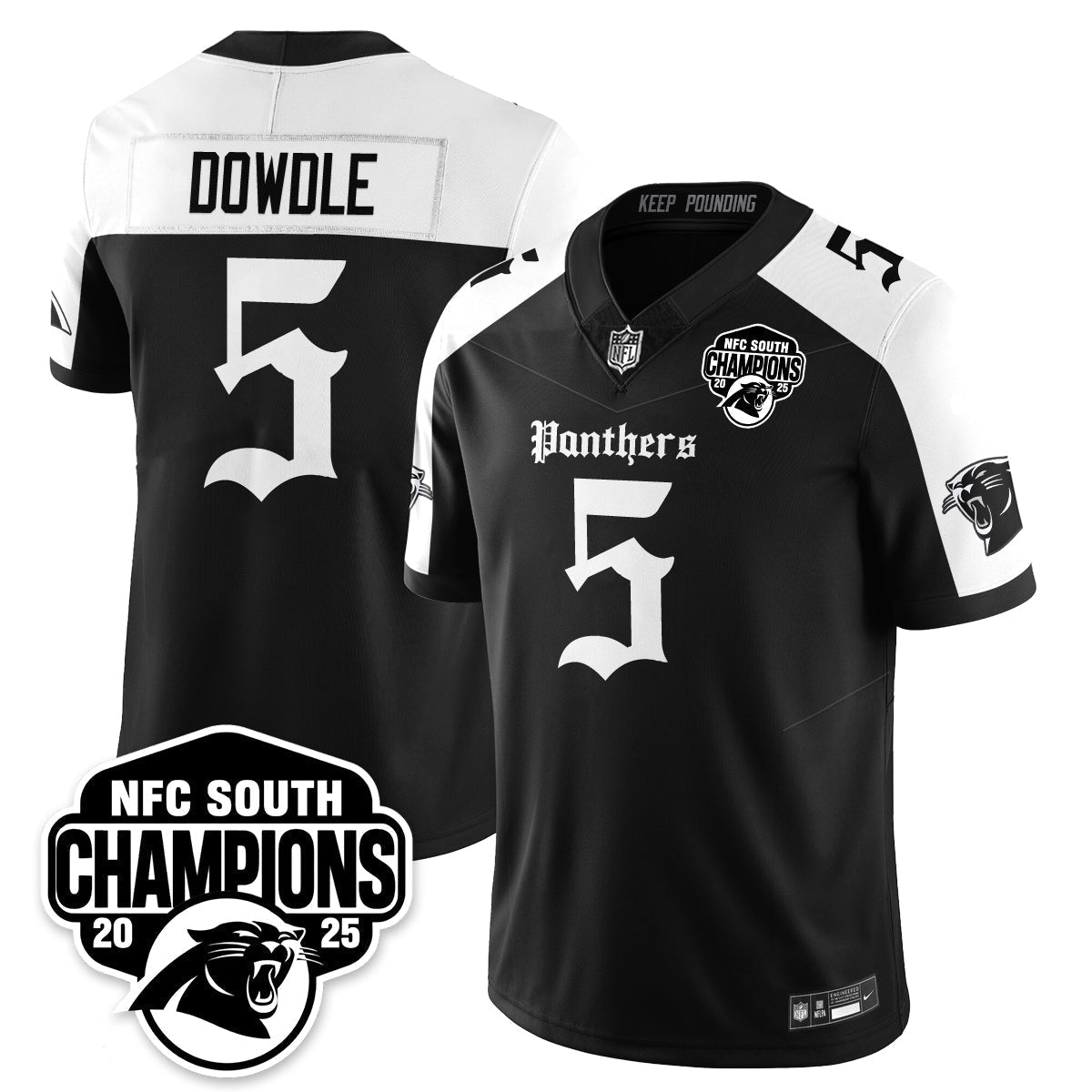 CAR Gothic NFC South Division Champions Vapor Limited Gothic Jersey - Stitched