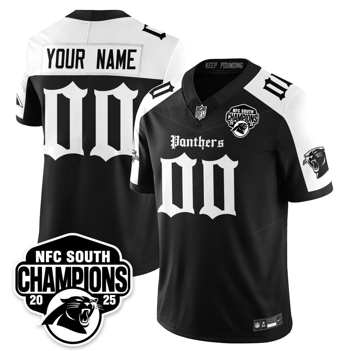 CAR Gothic NFC South Division Champions Vapor Limited Gothic Jersey - Stitched