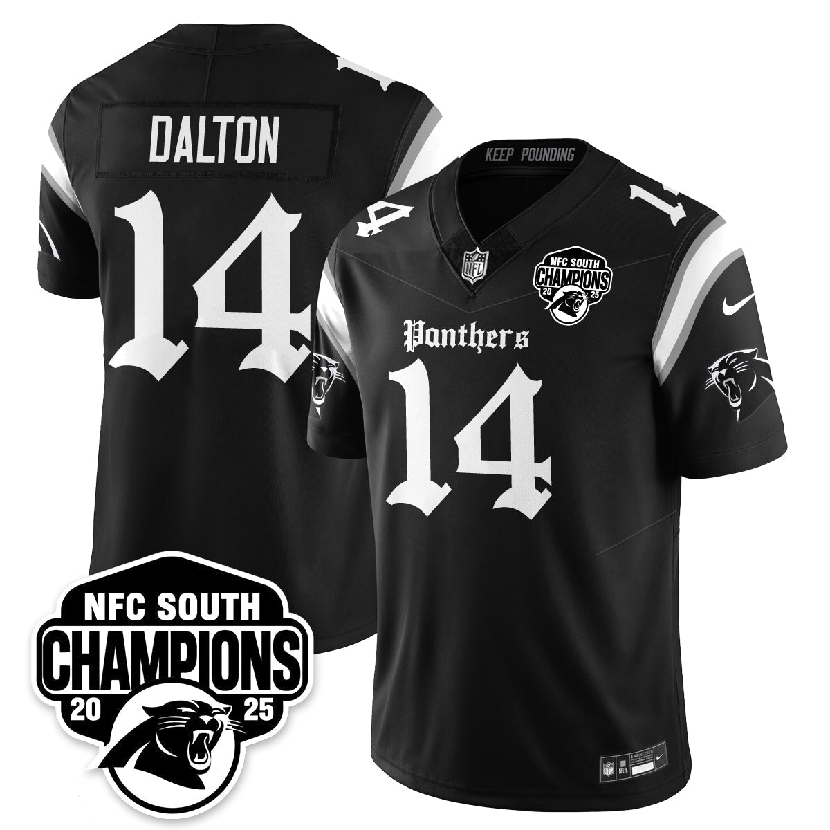 CAR Gothic NFC South Division Champions Vapor Limited Gothic Jersey - Stitched