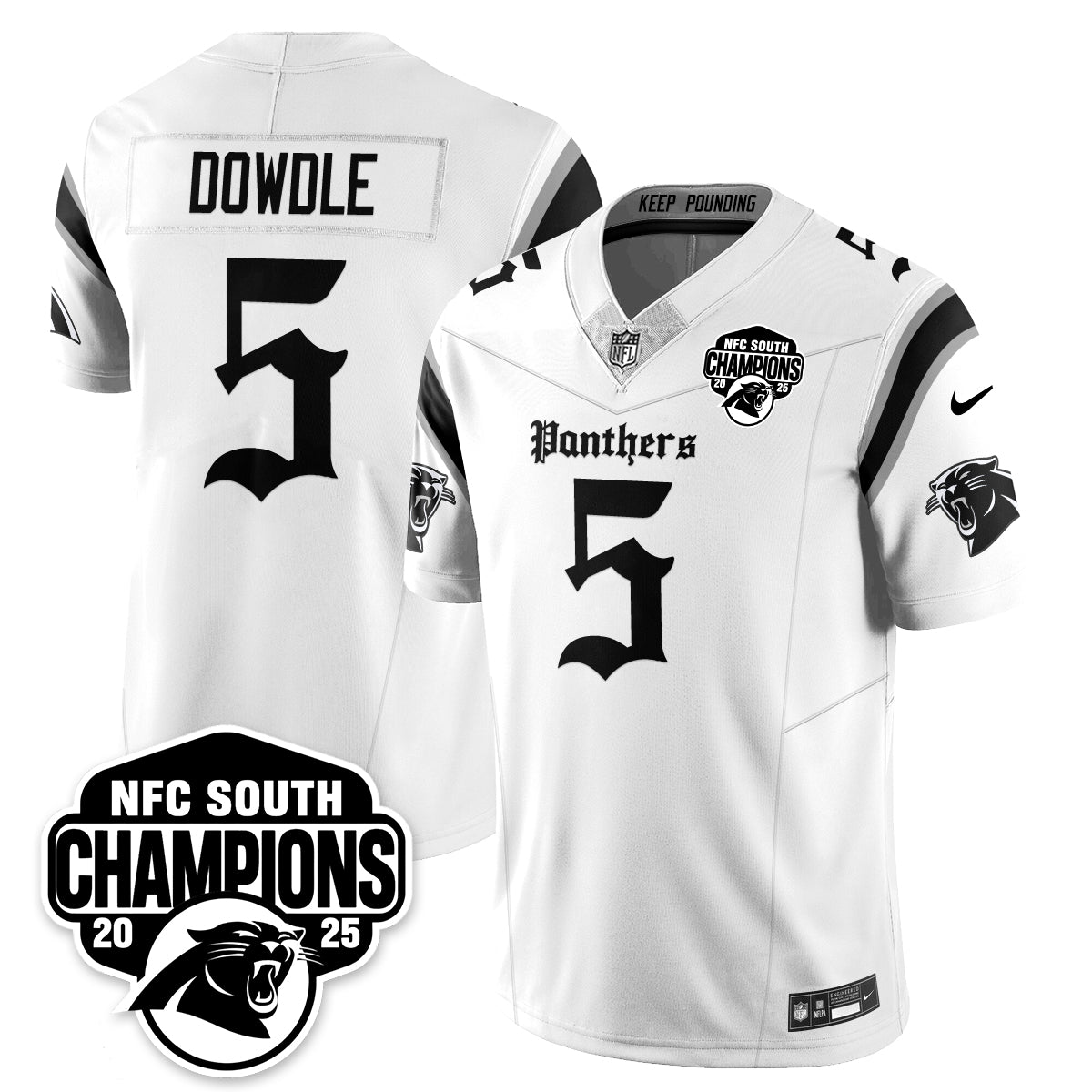 CAR Gothic NFC South Division Champions Vapor Limited Gothic Jersey - Stitched