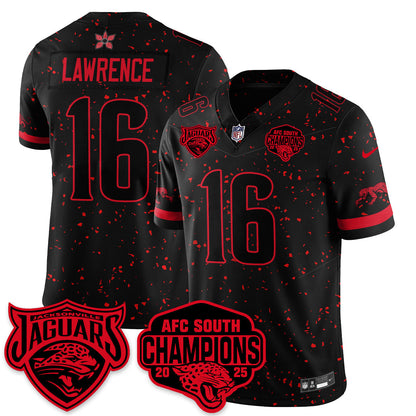 DET Stranger Things AFC South Division Champions Vapor Limited Throwback Jersey - Stitched