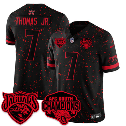 DET Stranger Things AFC South Division Champions Vapor Limited Throwback Jersey - Stitched
