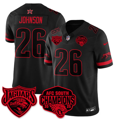 DET Stranger Things AFC South Division Champions Vapor Limited Throwback Jersey - Stitched