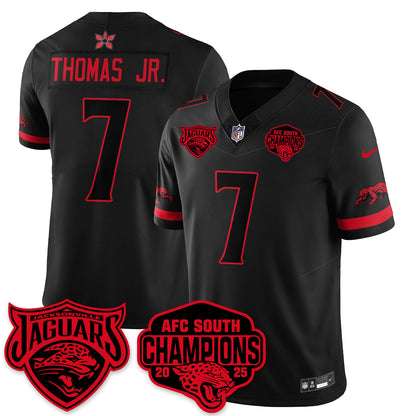 DET Stranger Things AFC South Division Champions Vapor Limited Throwback Jersey - Stitched