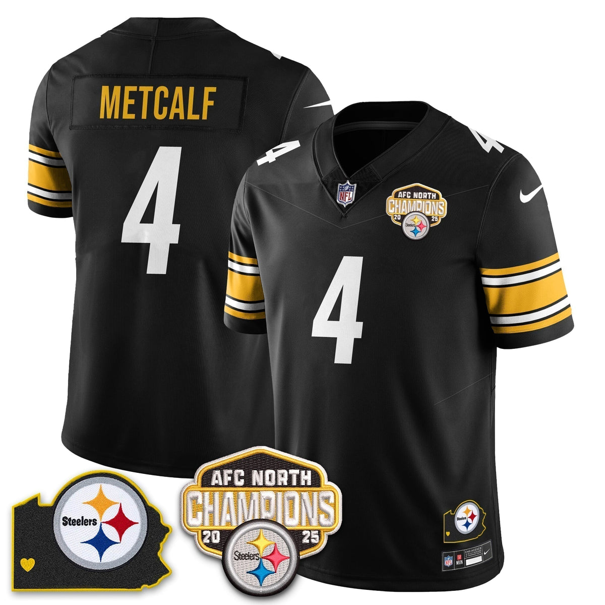 PIT AFC North Division Champions Vapor Limited Jersey N1 - Stitched