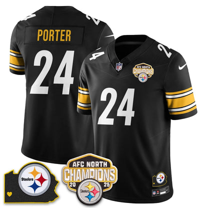 PIT AFC North Division Champions Vapor Limited Jersey - Stitched