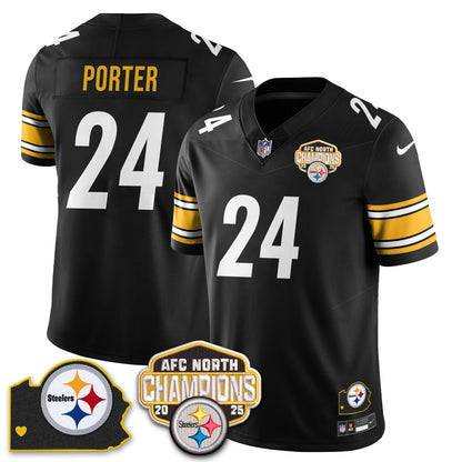 PIT AFC North Division Champions Vapor Limited Jersey N1 - Stitched