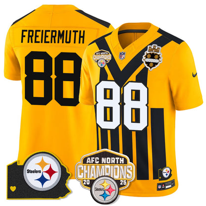 PIT AFC North Division Champions Vapor Limited Gold Jersey N2 - Stitched