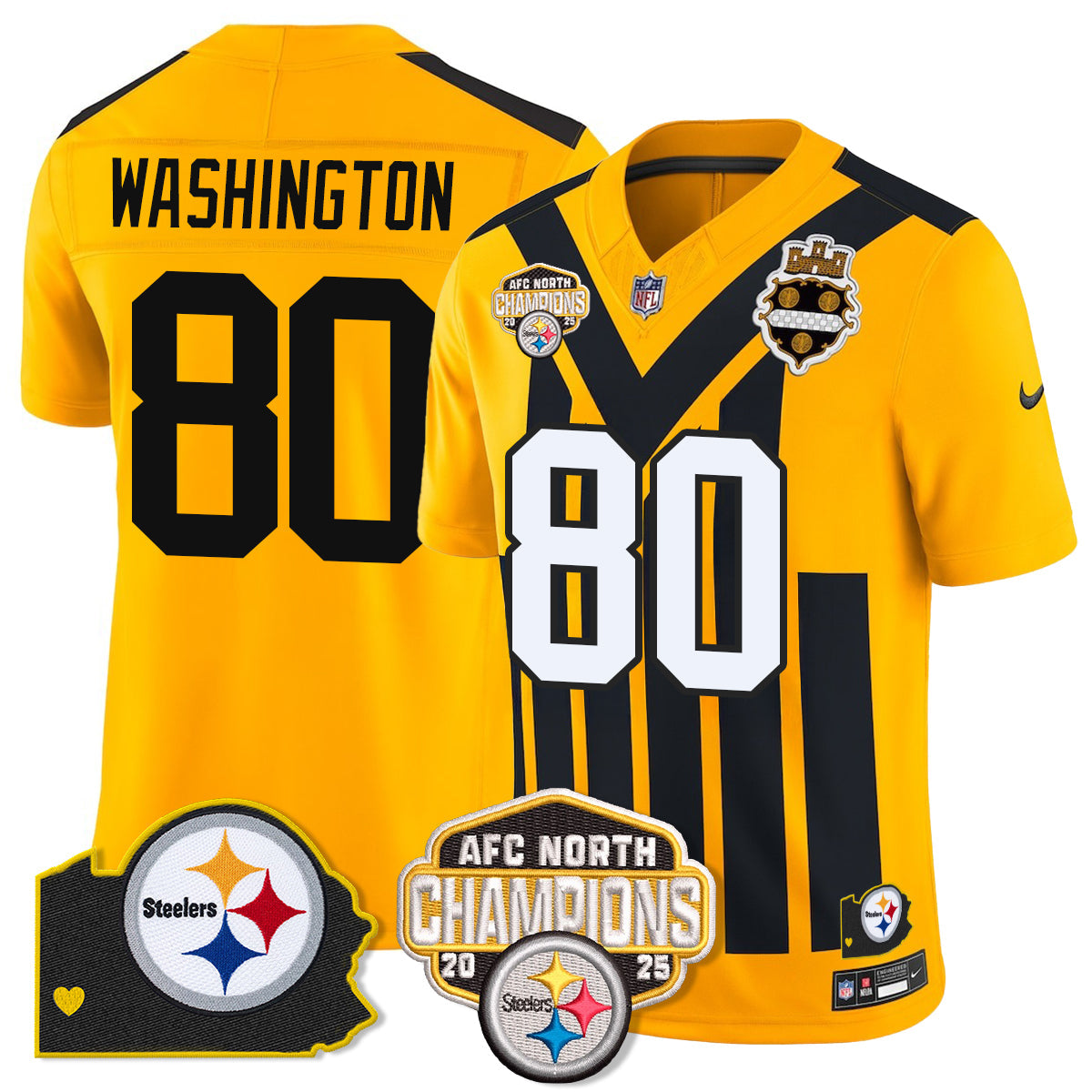 PIT AFC North Division Champions Vapor Limited Jersey N1 - Stitched